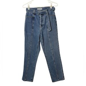 Pacsun High Rise Straight Belted Jeans Sz 25